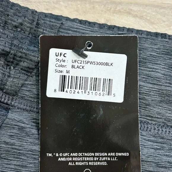 NWT UFC Charcoal Athletic Joggers, Men’s Medium - Picture 4 of 8